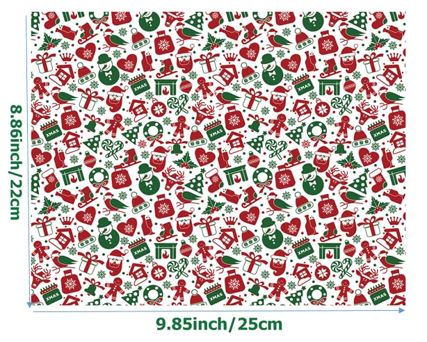 Suiwen 150pcs Christmas Wax Paper Sheets for Food Deli Paper Sandwich Wrap Candy Cookies Wraps, Waterproof Oil-proof Basket Liners with Snowflakeprinted for Kitchen Handmade Food(Red and Green) - Image 2